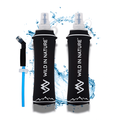 500ml Collapsible Water Bottle - Black - WILD IN NATURE®