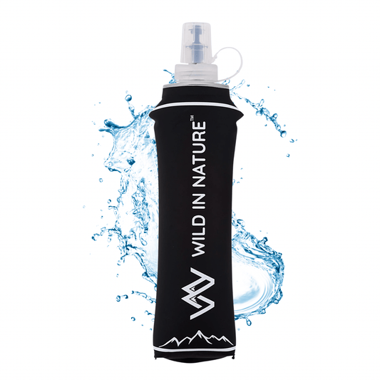 500ml Collapsible Water Bottle - Black - WILD IN NATURE®