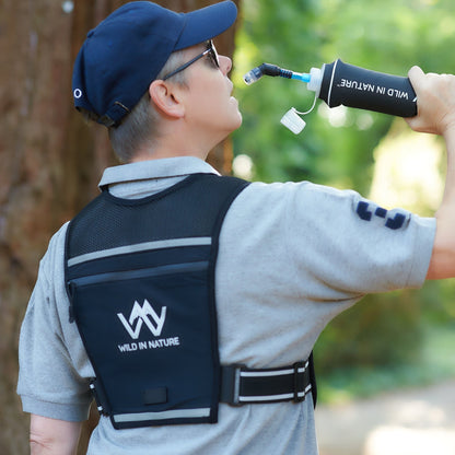 500ml Collapsible Water Bottle - Black - WILD IN NATURE®