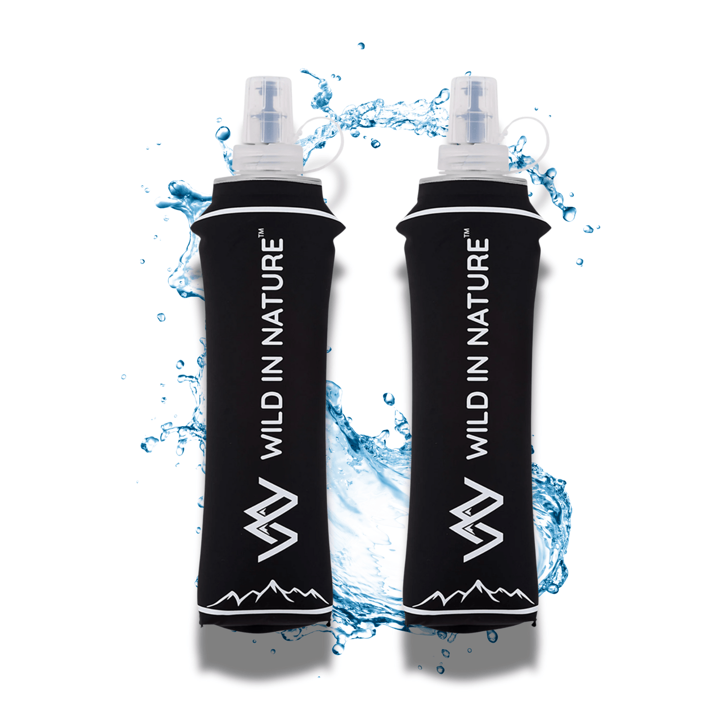 500ml Collapsible Water Bottle - Black - WILD IN NATURE®