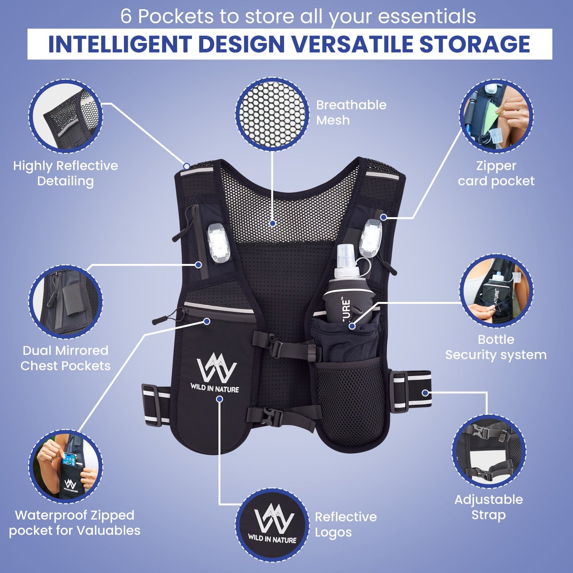 Wild in Nature - LED Running / Hydration Vest - WILD IN NATURE®